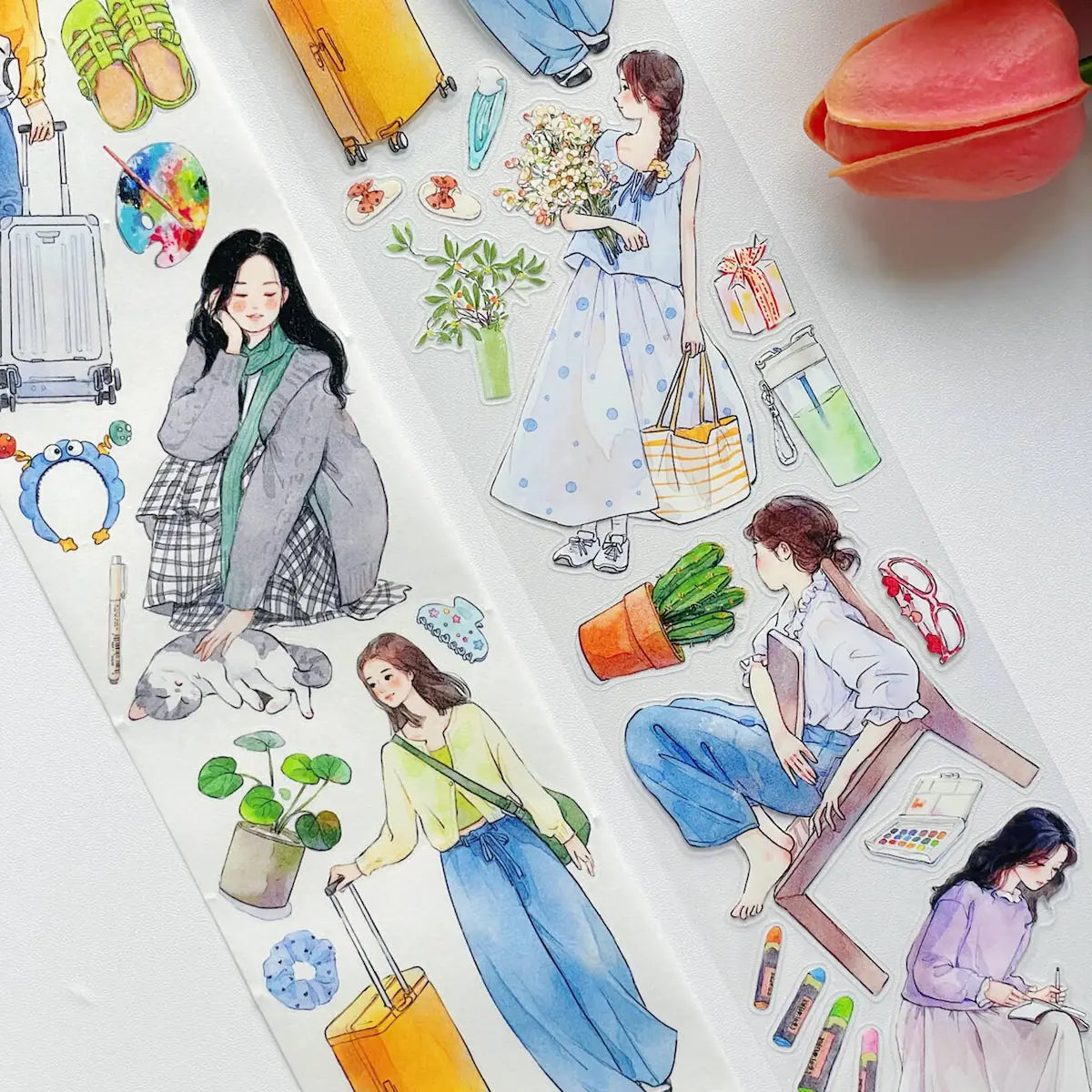Sticker Washi Tape - Pre-cut - Hello Weekend - 70 mm