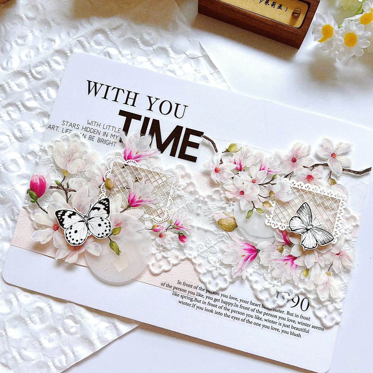 Sticker Pet Tape - Pre-cut - 60 mm - Magnolia Bloom