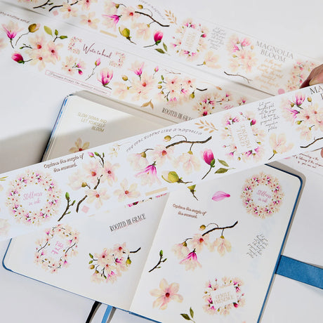 Sticker Pet Tape - Pre-cut - 60 mm - Magnolia Bloom