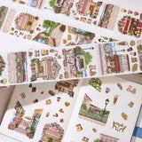 Sticker Washi Tape - Pre-cut - 70 mm - Maple Café