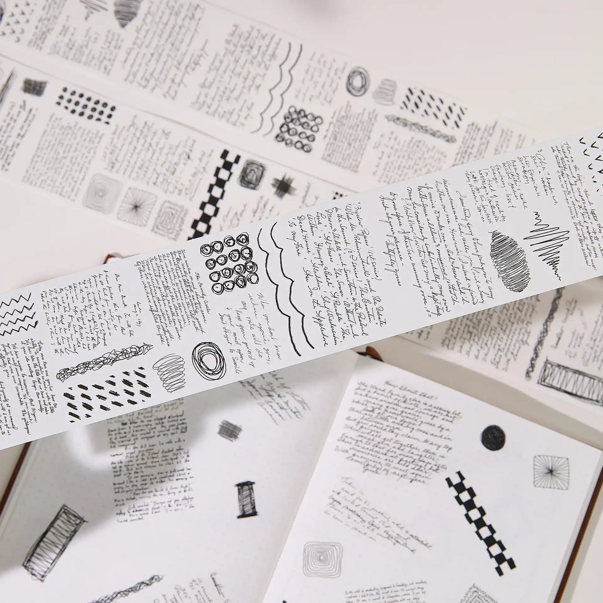 Sticker Washi Tape - Pre-cut 65 mm - Scribbled Thoughts
