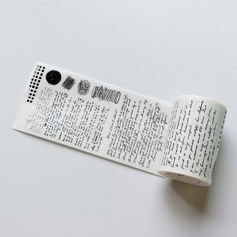 Sticker Washi Tape - Pre-cut 65 mm - Scribbled Thoughts