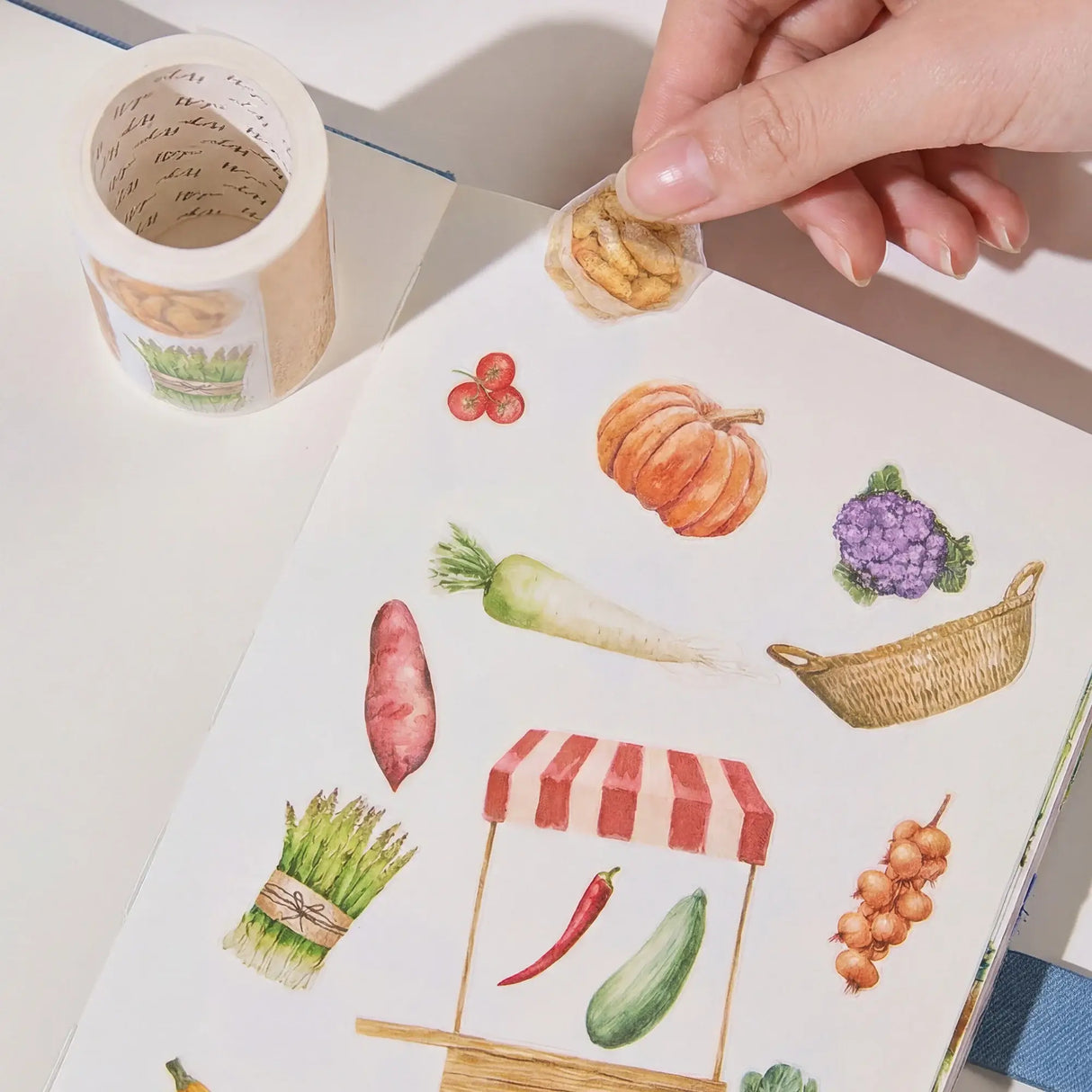 Sticker Washi Tape - Pre-cut - 70 mm - Summer Bazaar