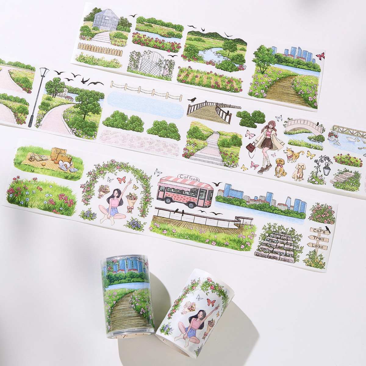 Sticker Washi Tape - Pre-cut - 70 mm - Urban Grove