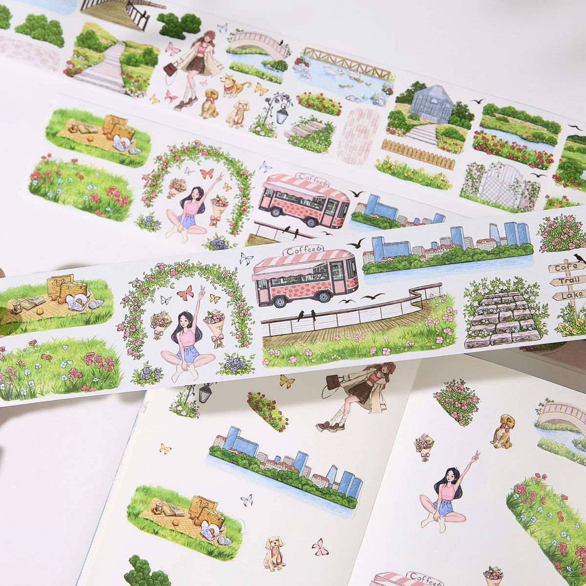 Sticker Washi Tape - Pre-cut - 70 mm - Urban Grove