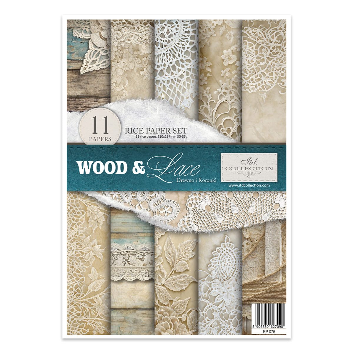 Rice paper set - A4 - Wood & Lace