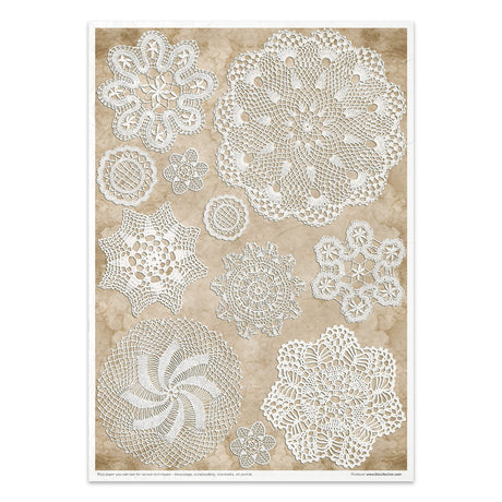 Rice paper set - A4 - Wood & Lace