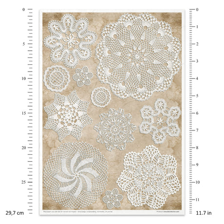 Rice paper set - A4 - Wood & Lace