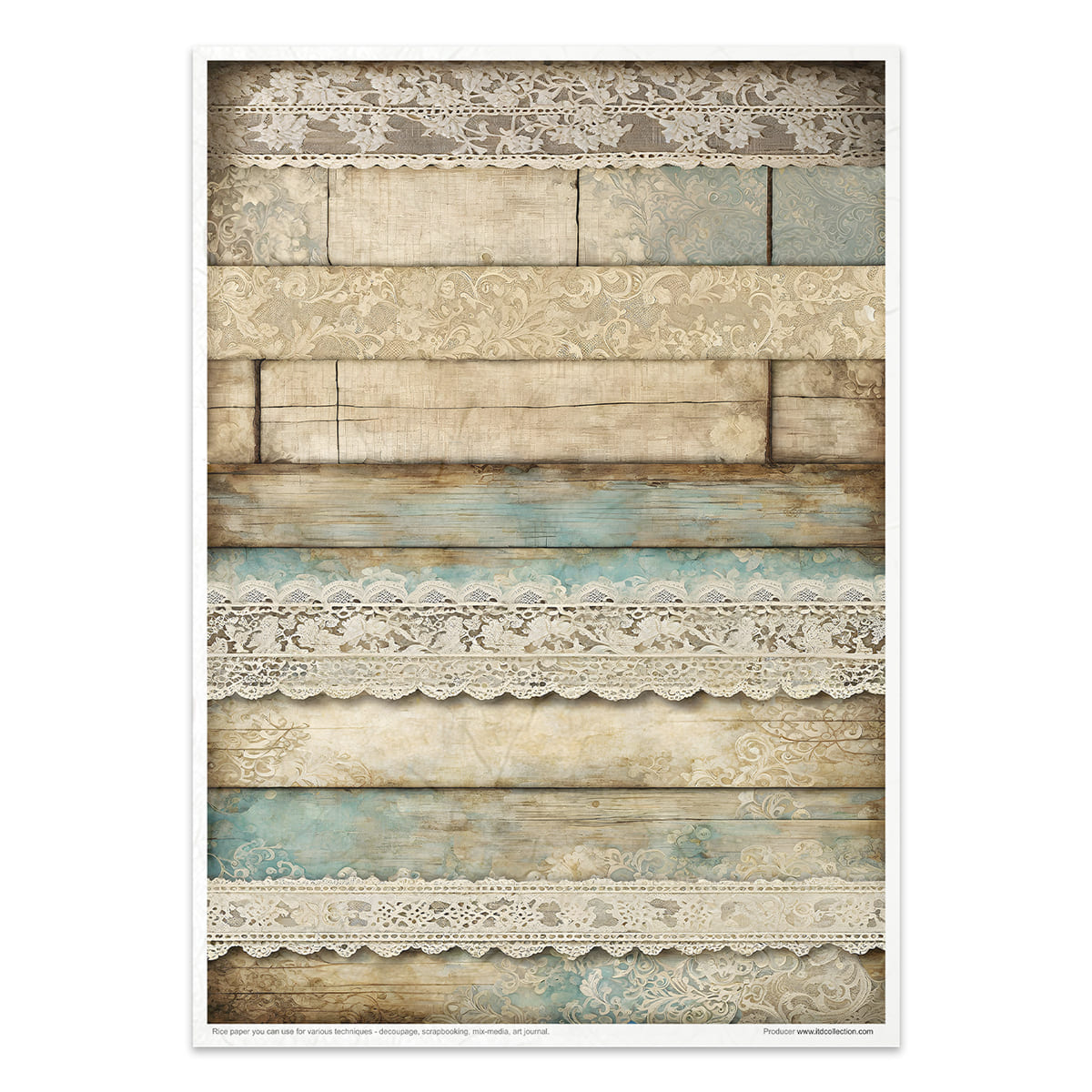 Rice paper set - A4 - Wood & Lace