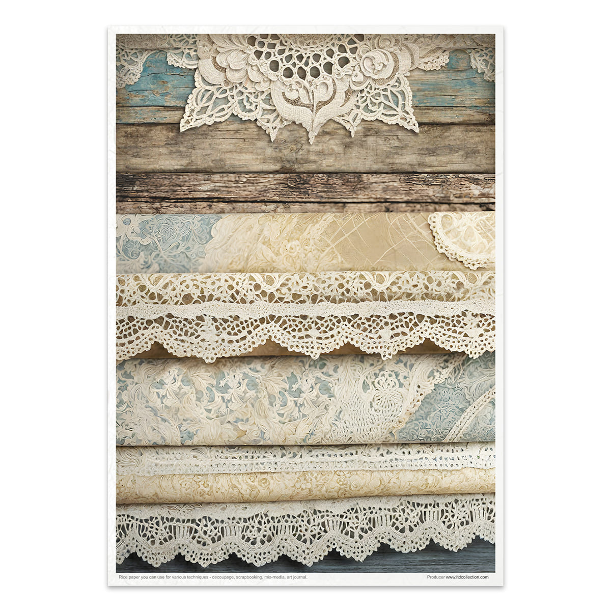 Rice paper set - A4 - Wood & Lace