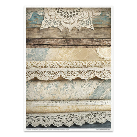 Rice paper set - A4 - Wood & Lace