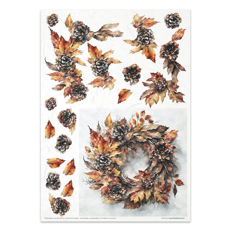 Rice paper set - A4 - Autumn Wreath