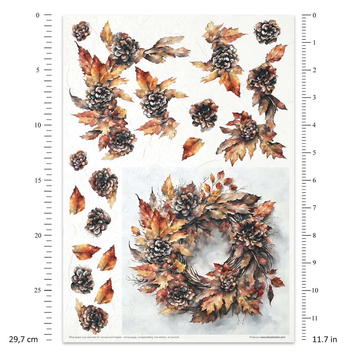 Rice paper set - A4 - Autumn Wreath
