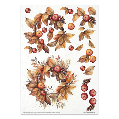 Rice paper set - A4 - Autumn Wreath