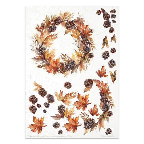 Rice paper set - A4 - Autumn Wreath