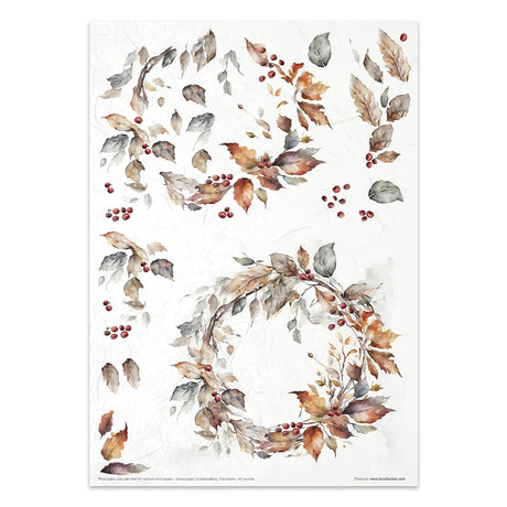 Rice paper set - A4 - Autumn Wreath