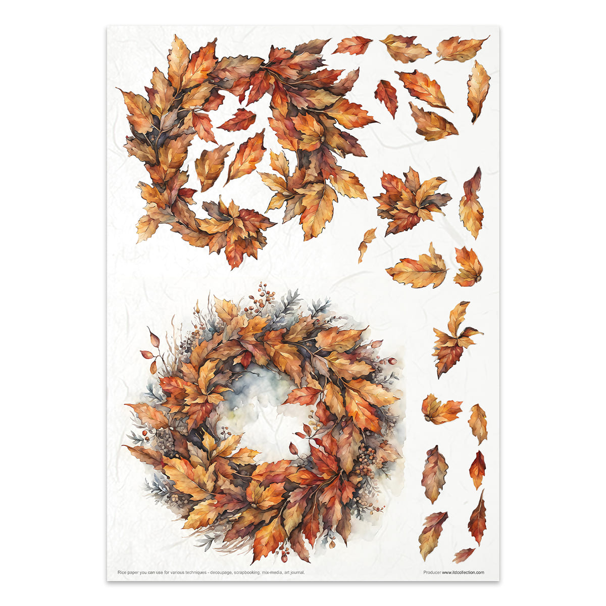 Rice paper set - A4 - Autumn Wreath