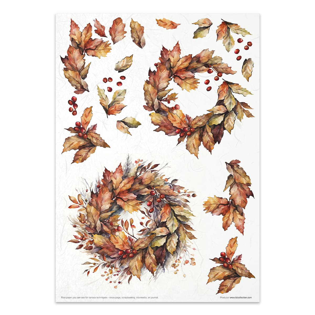 Rice paper set - A4 - Autumn Wreath