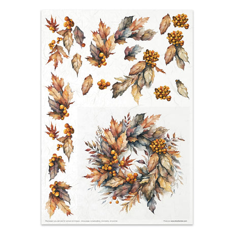 Rice paper set - A4 - Autumn Wreath