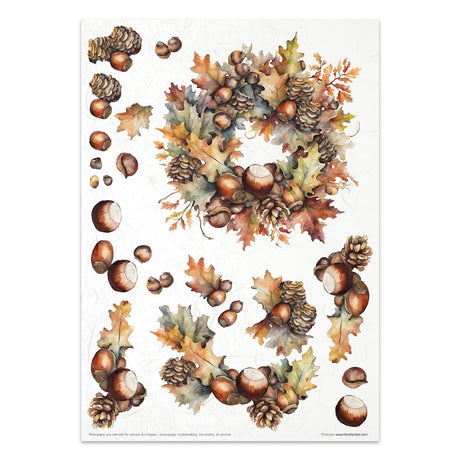 Rice paper set - A4 - Autumn Wreath