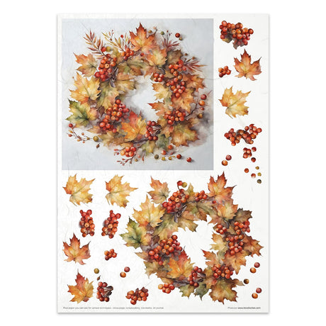 Rice paper set - A4 - Autumn Wreath