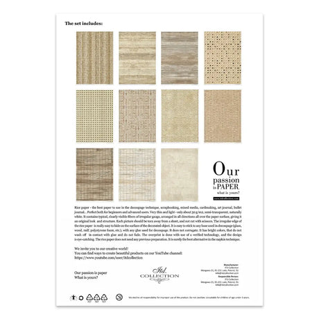 Rice paper set - A4 - Wicker & Rattan