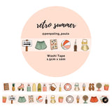 Washi tape 15 mm - Penpaling Paula - Retro Summer