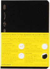 018 Editor's Series 1/2 Year Notebook Grid Black A6