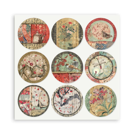 Scrapbookingpapper - Double faced - Oriental garden