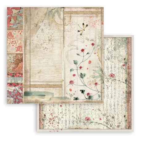 Scrapbookingpapper - Double faced - Oriental garden