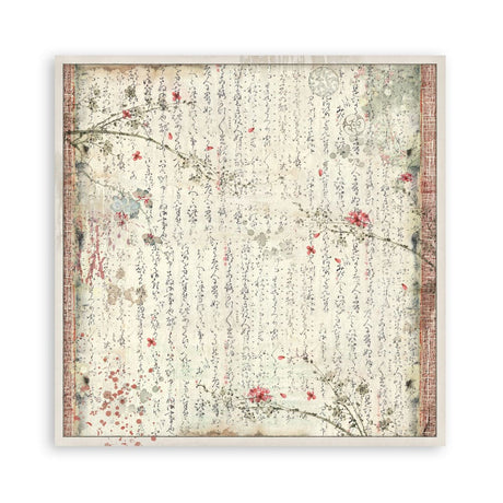 Scrapbookingpapper - Double faced - Oriental garden