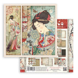 Scrapbookingpapper - Double faced - Oriental garden