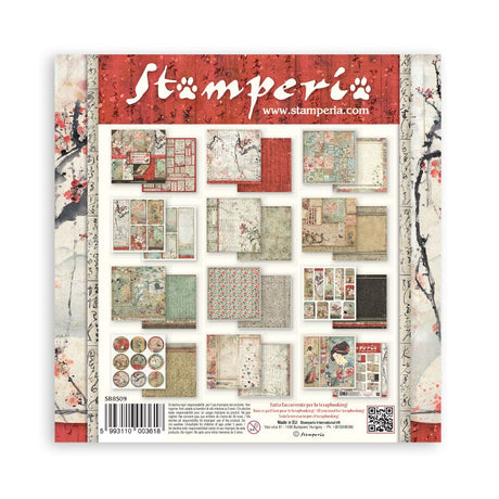 Scrapbookingpapper - Double faced - Oriental garden