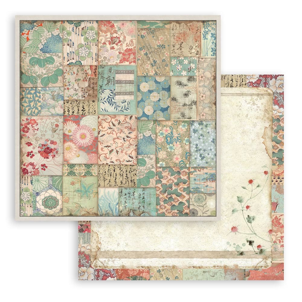 Scrapbookingpapper - Double faced - Oriental garden