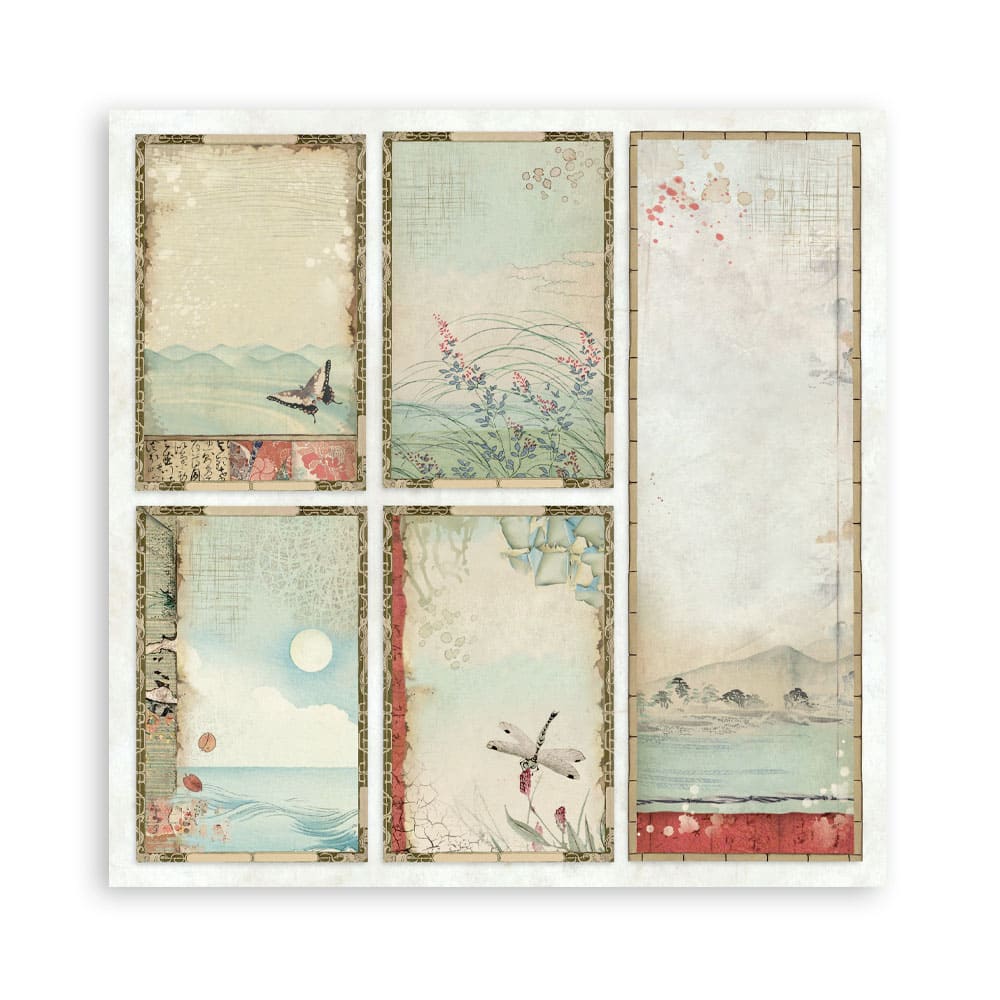 Scrapbookingpapper - Double faced - Oriental garden