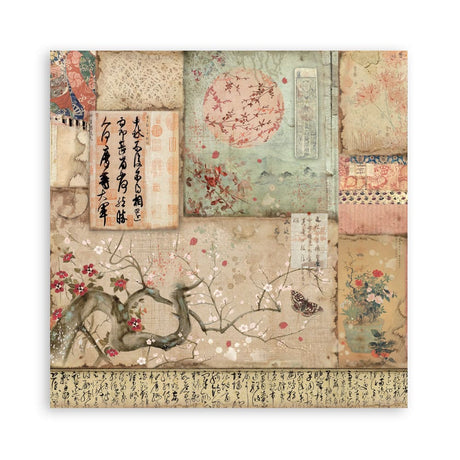 Scrapbookingpapper - Double faced - Oriental garden