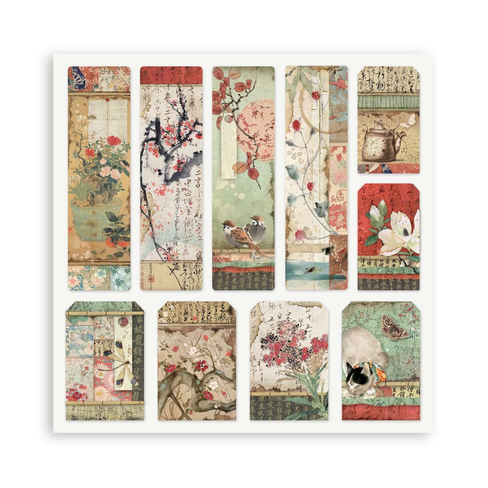 Scrapbookingpapper - Double faced - Oriental garden