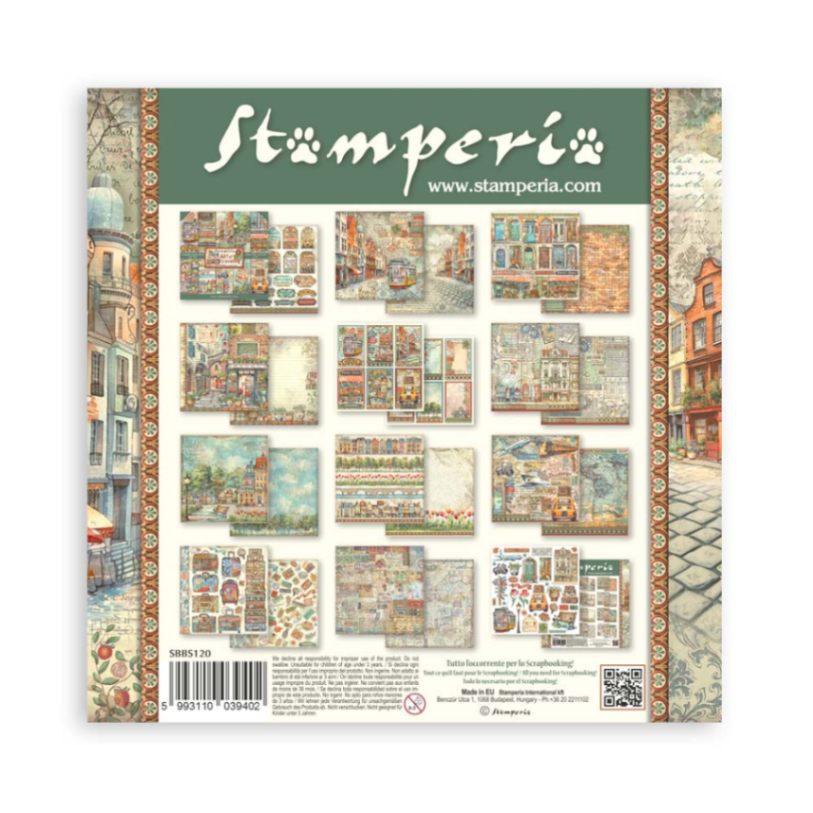 Scrapbookingpapper - Double faced - Art of Travelling