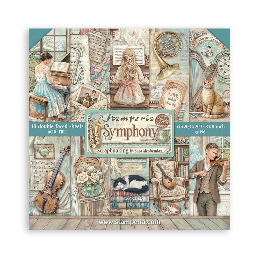 Scrapbookingpapper - Double faced - Symphony
