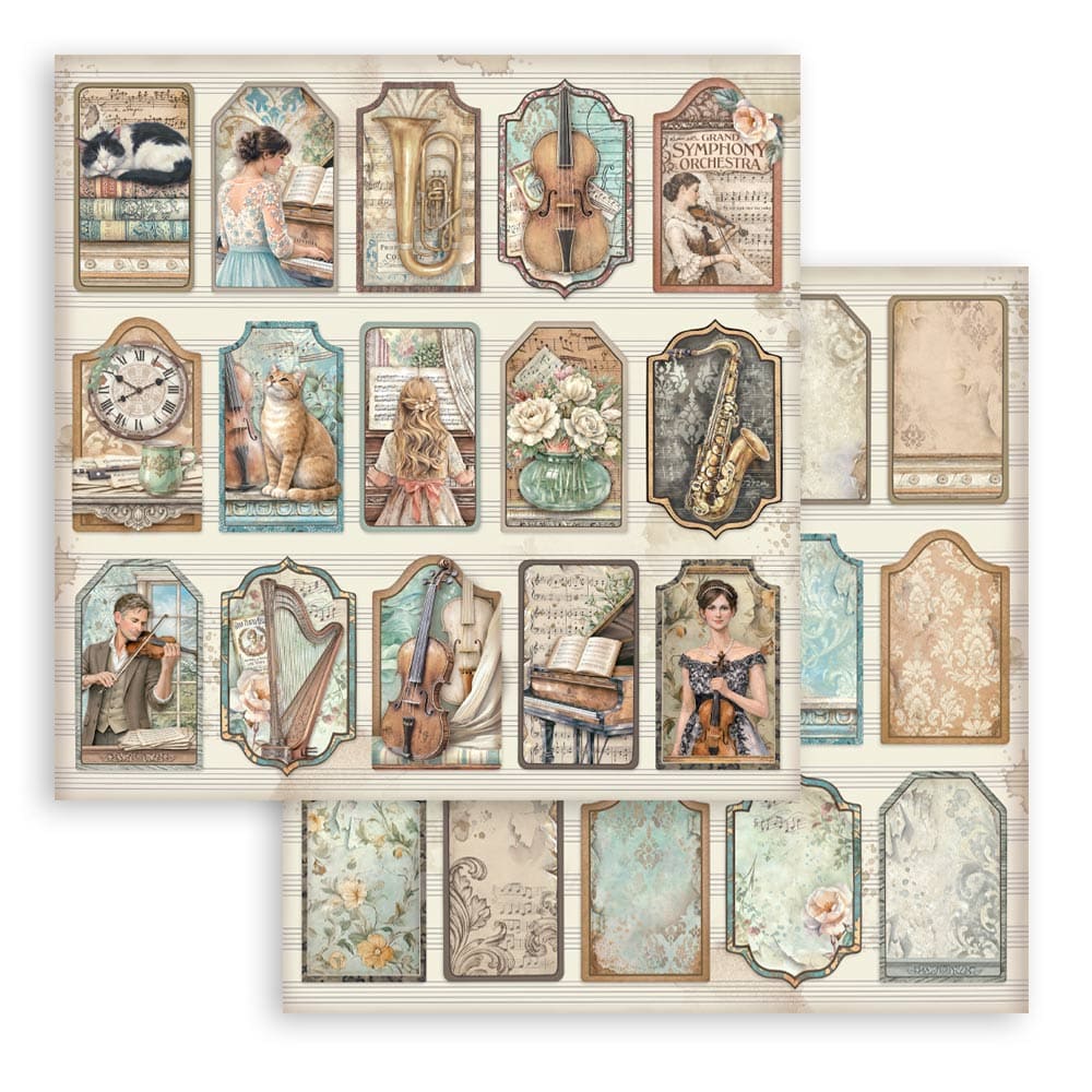 Scrapbookingpapper - Double faced - Symphony