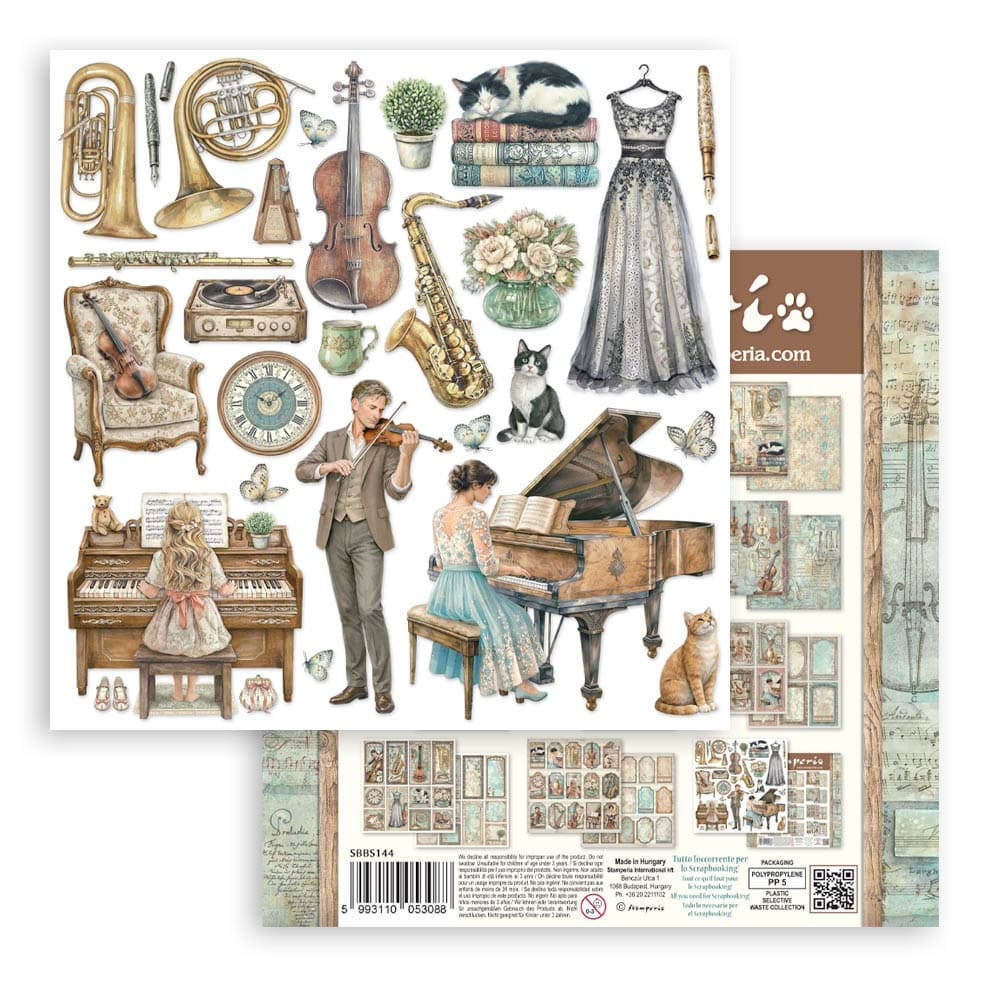 Scrapbookingpapper - Double faced - Symphony