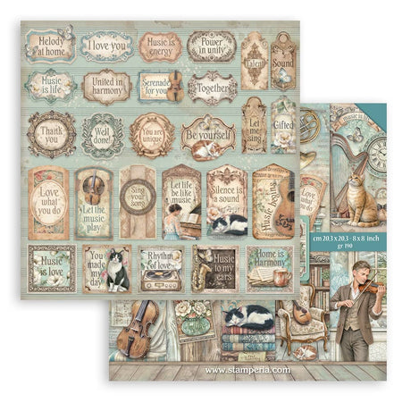 Scrapbookingpapper - Double faced - Symphony