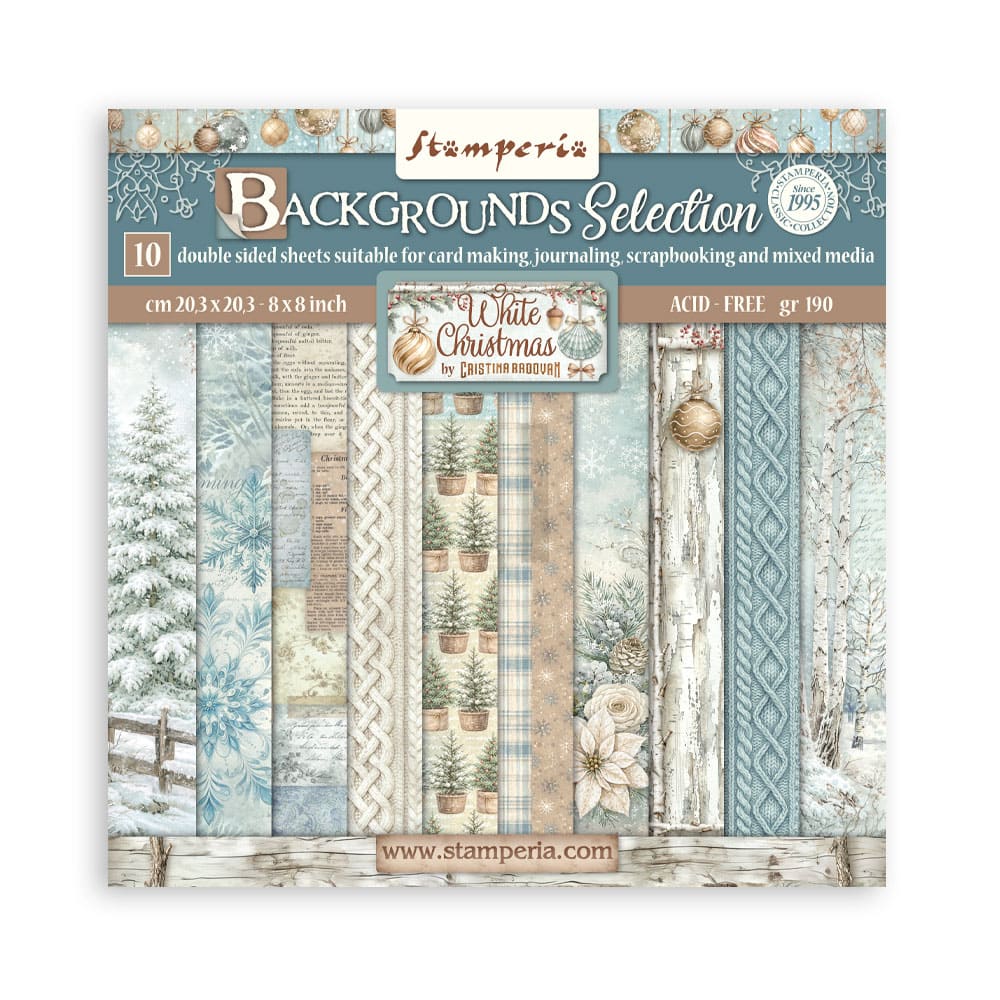 Scrapbooking paper - Backgrounds - White Christmas
