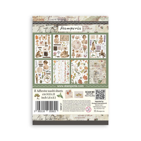 Washi pad - Flowers and Poems