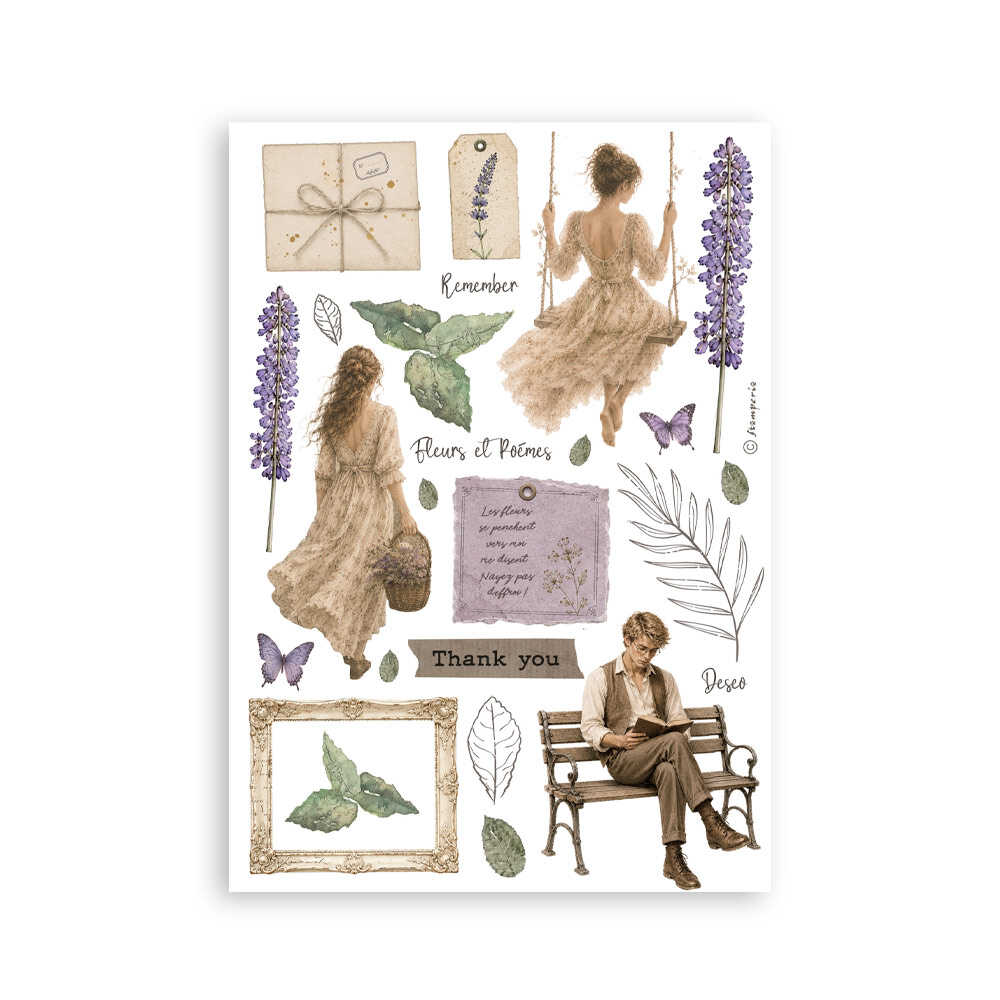 Washi pad - Flowers and Poems