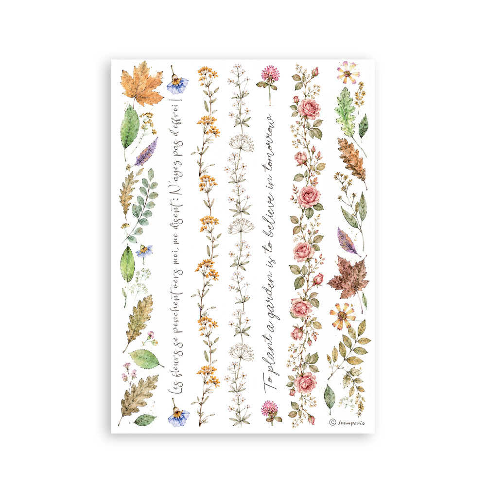 Washi pad - Flowers and Poems