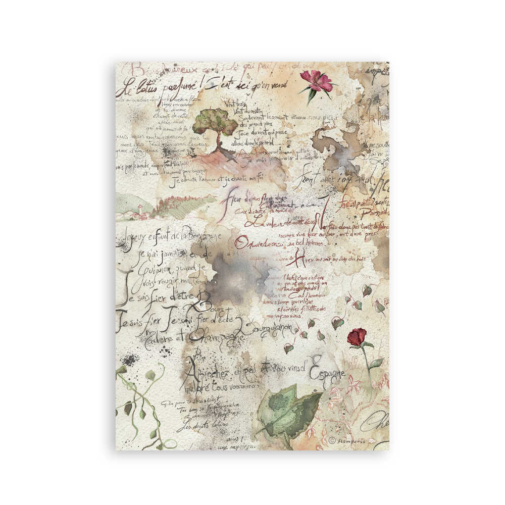 Washi pad - Flowers and Poems