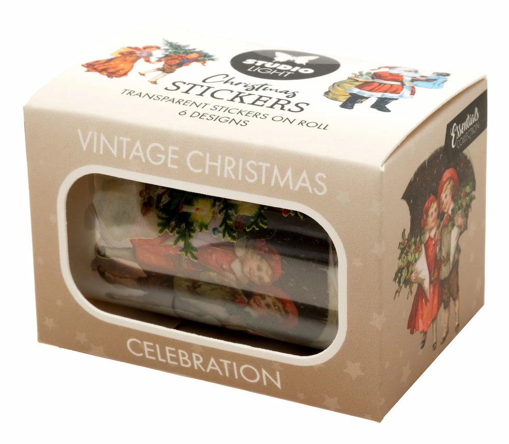 Sticker Pet Tape - Pre-cut - Vintage Christmas - Celebration 60 mm