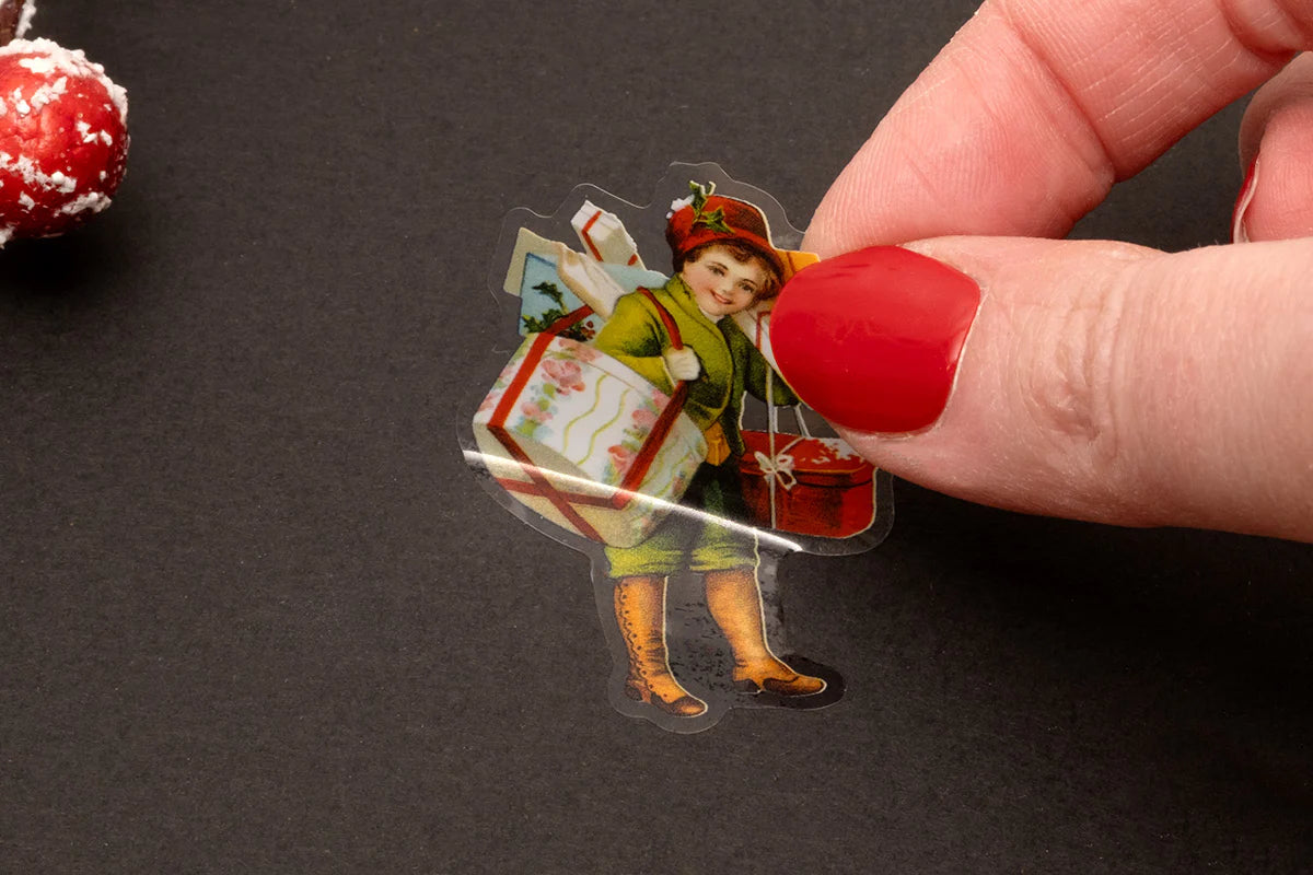 Sticker Pet Tape - Pre-cut - Vintage Christmas - Celebration 60 mm