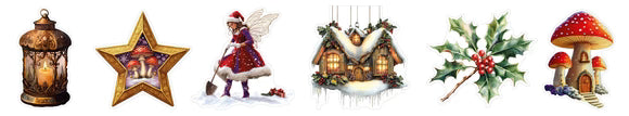 Sticker Pet Tape - Pre-cut - Fairy Christmas 60 mm
